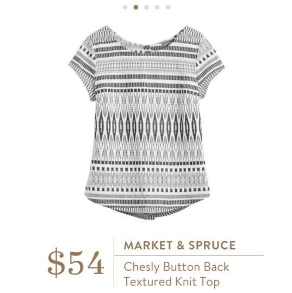 Market & Spruce Monochrome Geometric Knit Top
